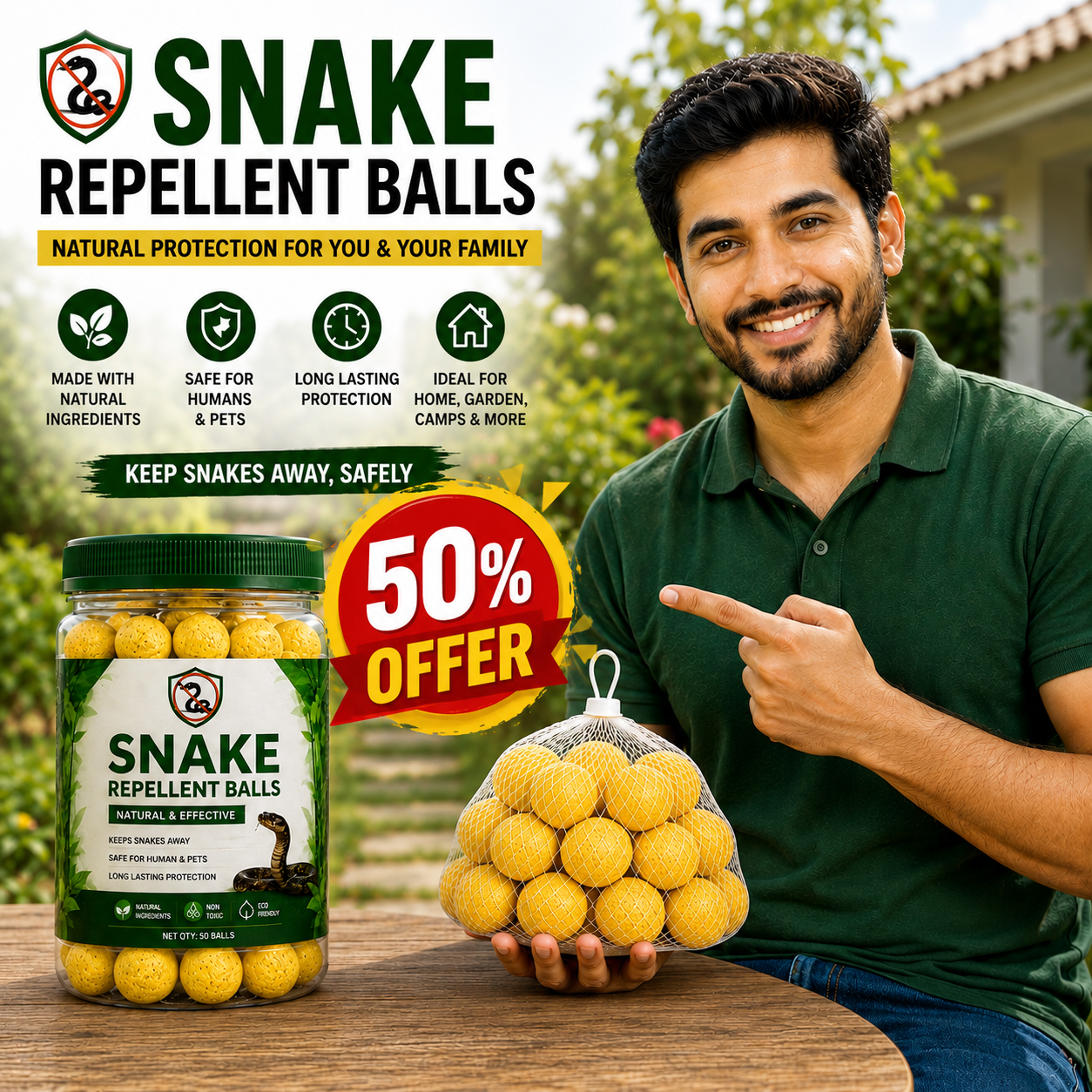 Snake Repellent Balls(50% 0ff Today)